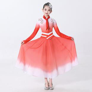 摆中国风舞蹈灯万疆开场舞 高档儿童朗诵服合唱古典表演出服火里