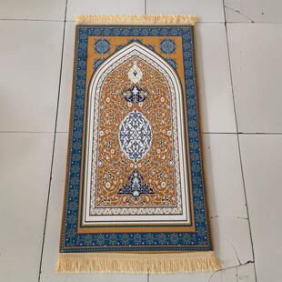 覆古民族风加厚家用回族风格 地垫中东mat防滑毯子 地毯带流苏卷装