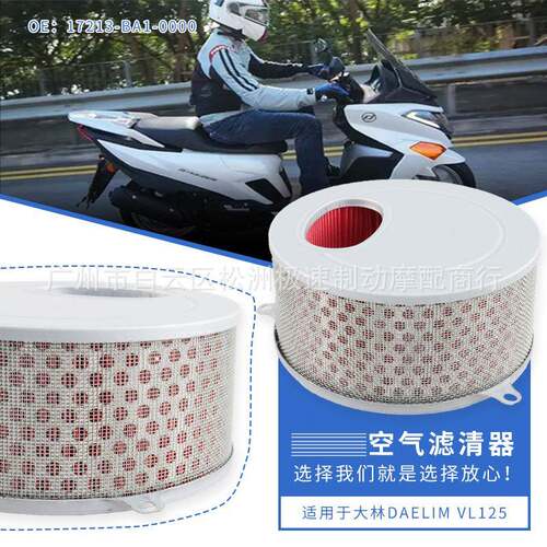 适用于大林DAELIMDAYSTAR125VL125空滤空气滤清器17213BA10000