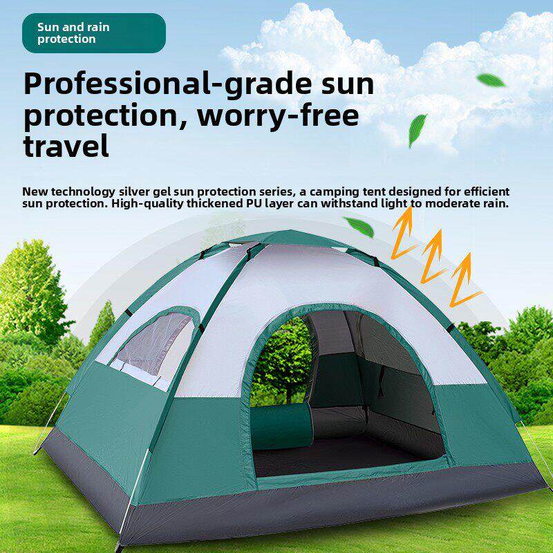 Automatic Outdoor Camping Tent 3-4 Person Hiking Portable逢