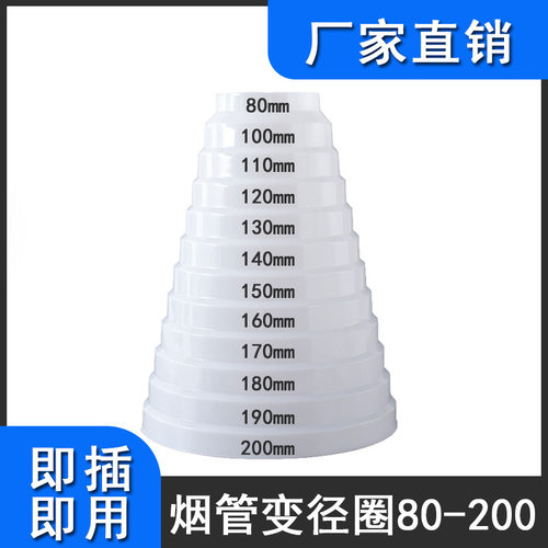 抽油烟机排烟管变径圈排风管大小转换接头厨房烟道管止逆阀变径器