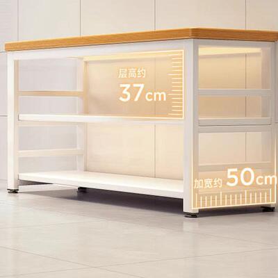 闵联厨房置物架落地多层家用多功能切菜桌工作台储物架微波炉收纳