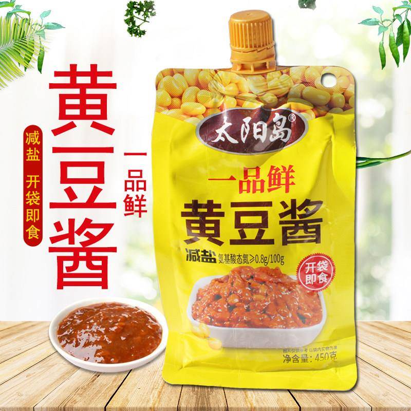 太阳岛一品鲜黄豆酱450g*3袋 调味酱东北特产大酱家用蘸酱下饭酱