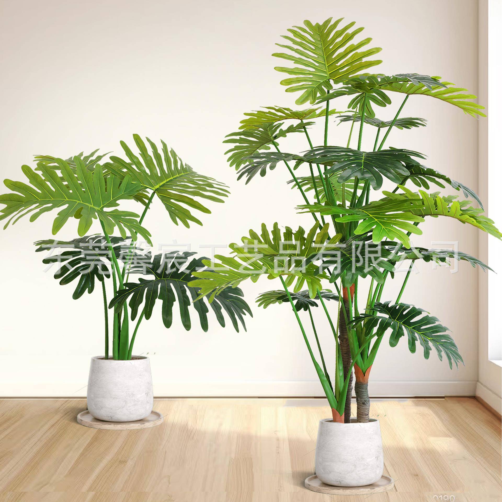 仿真野芋假绿植春羽假树盆栽轻奢大型仿生植物室内客厅落地造景摆