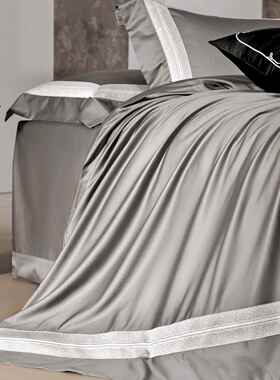 正品意高端supim匹马棉纯七棉四件套星酒店a全棉床单式床盖床上用