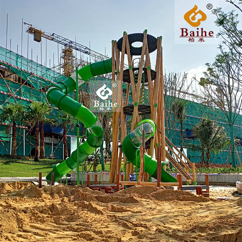 木制滑梯大型攀爬塑料非标景区滑梯滑梯组合螺旋户外儿童公园园林