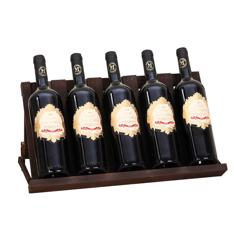 简约红酒架折叠欧式家用客厅酒柜装饰葡萄酒架摆件酒瓶实木展示架