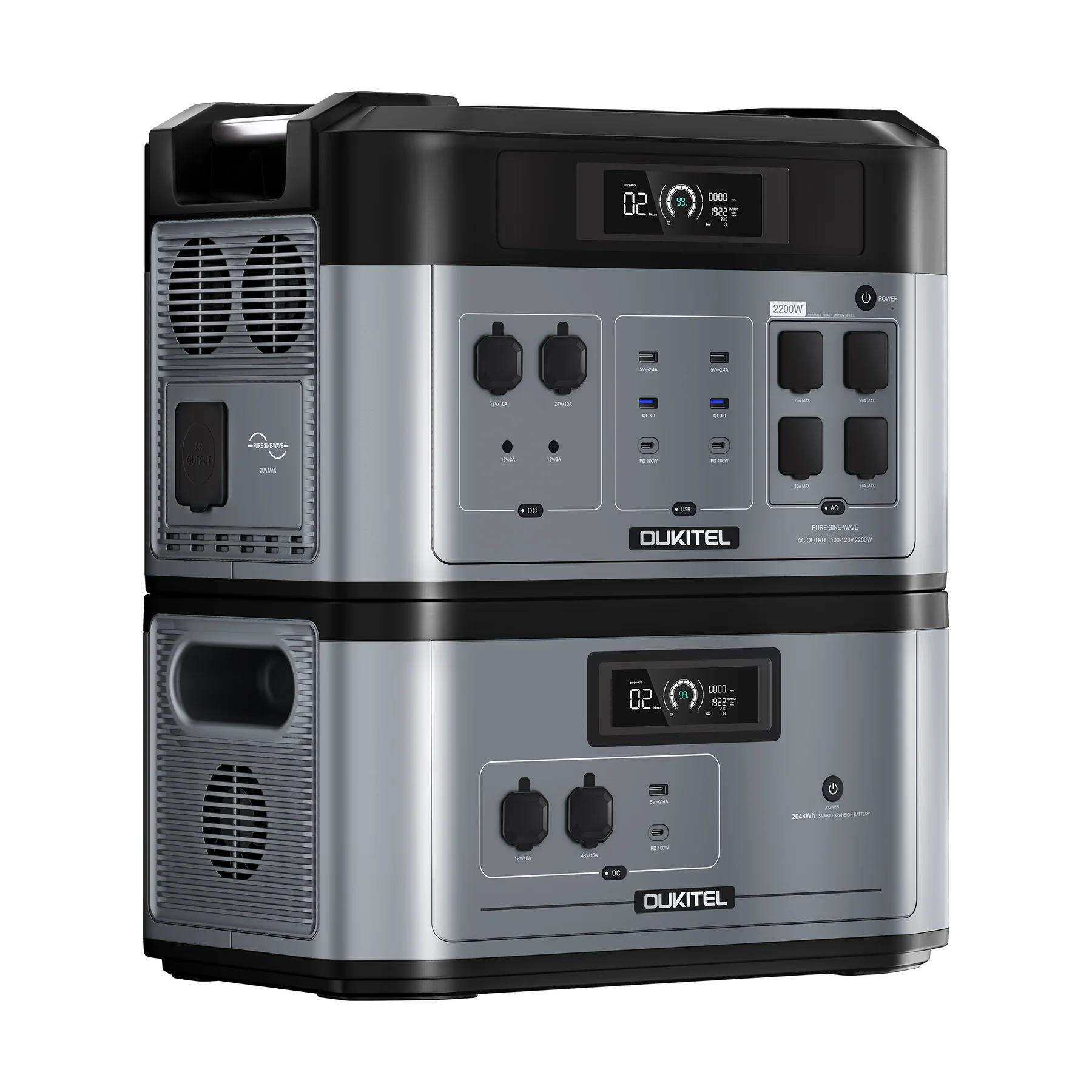 OUKITEL户外电源2200W2048Wh储能应急便携高功率应急储能电源