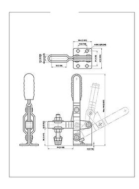 快速夹具夹钳夹头固定夹紧器101EL垂直式定位夹木工