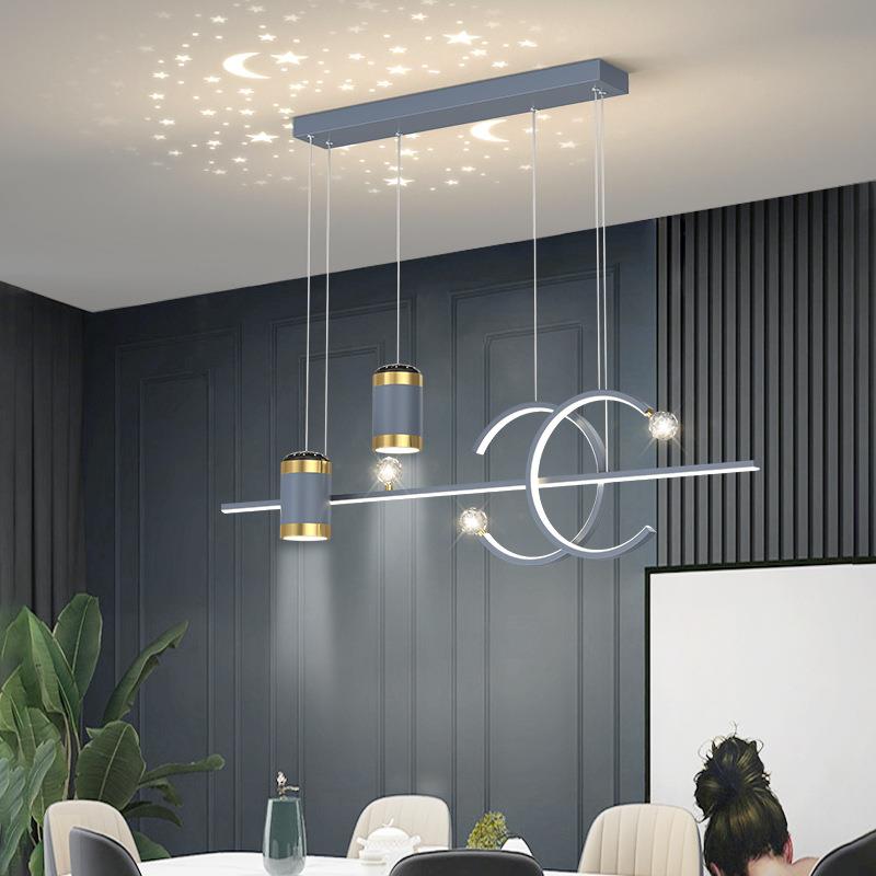 现代简约餐厅灯星空顶LED创意吊灯书房卧室温馨灯具中山灯具
