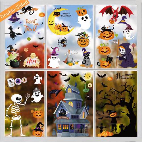 Removable Halloween Wall Stickers Horror Grim Reaper Witch P
