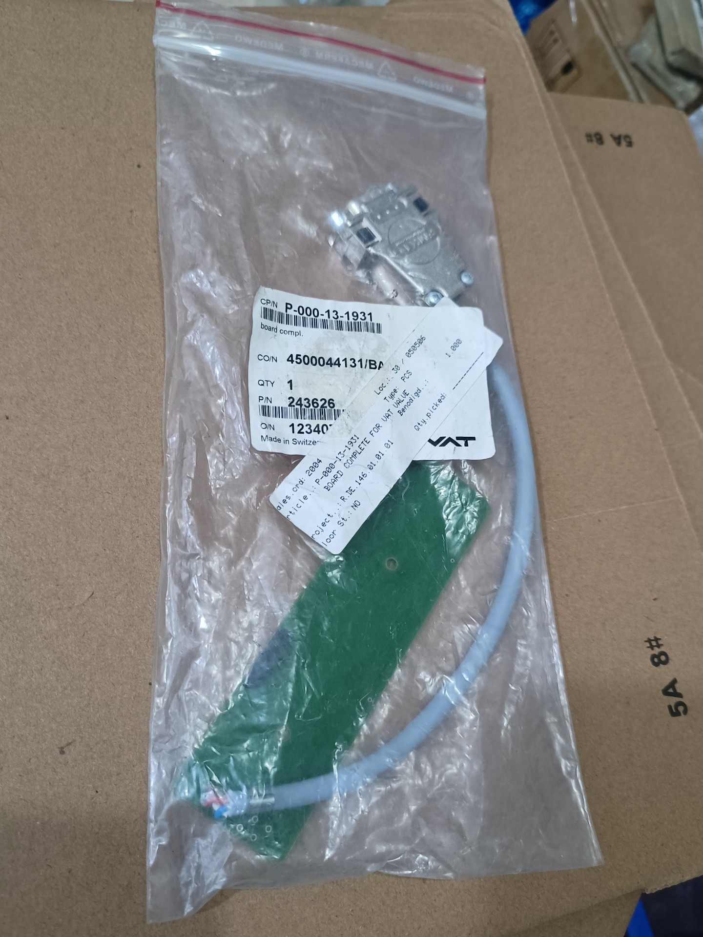 VAT全新配件 P-000-13-1931，备件库闲置，全新