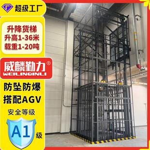 升降平台 液压升降机厂房货梯导轨式 升降货梯1 20吨液压货梯导轨式