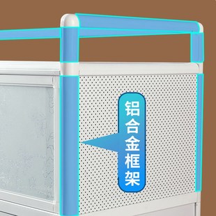 厨房置物架落地多层家用碗橱柜收纳多功能餐边柜铝合金柜子储物柜