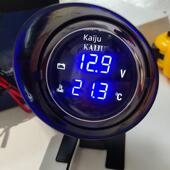 汽车通用二合一12V24V汽车货车电压表电流表数字数显水温表组合表