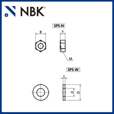 NBK SPS-W 六角圆柱头PPS树脂塑料螺母・垫圈 机械零配件厂家
