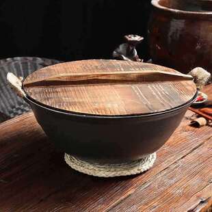 双耳铁锅不粘锅无涂层章丘炒菜锅老式 铁锅家用农村大铁锅加厚