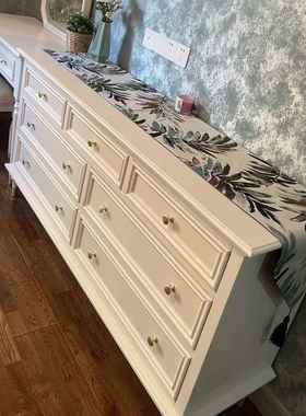 3Y美式轻奢斗柜白色六实纳柜斗七斗八斗九斗柜卧ERP木室电视柜收