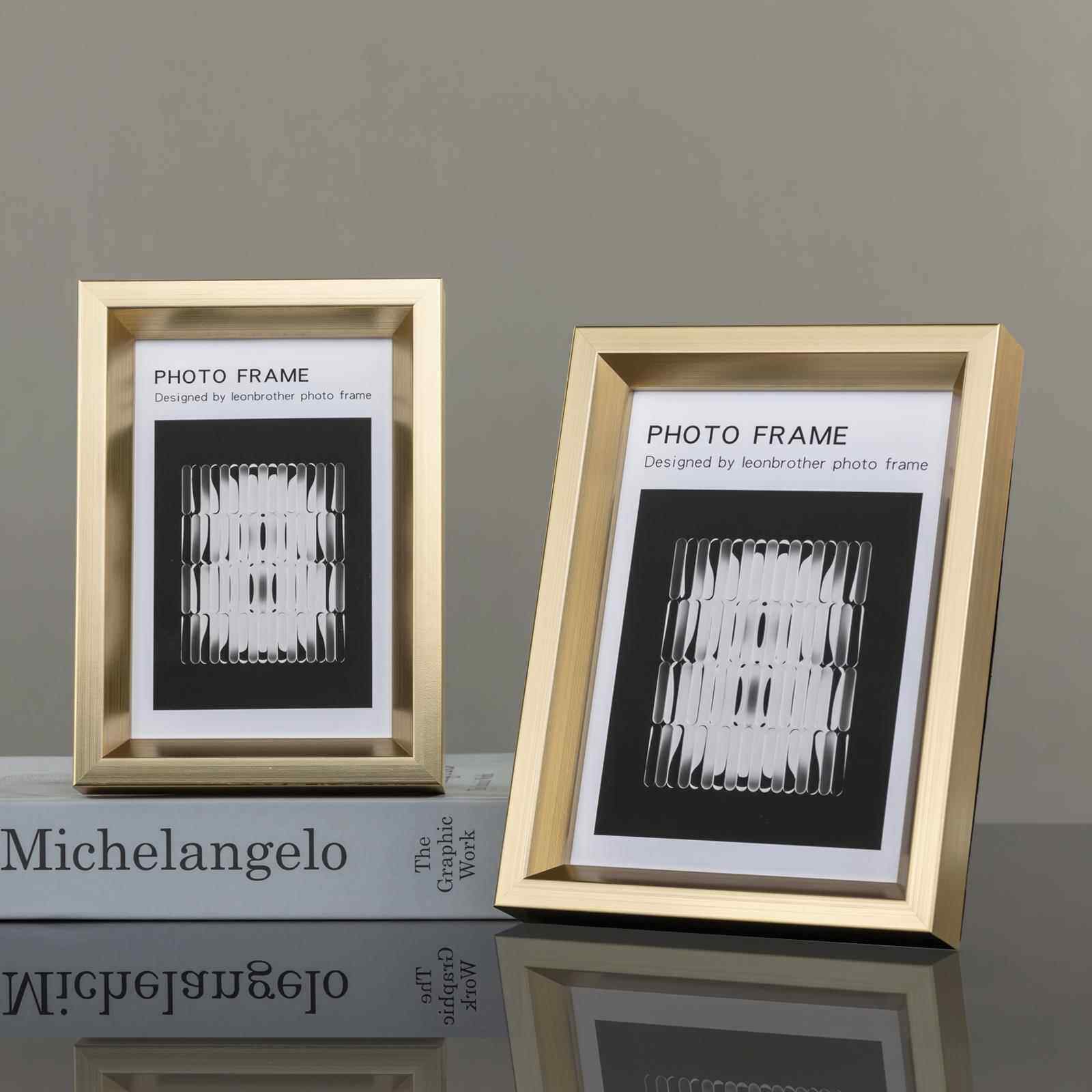 金轻奢实木相框摆台6寸7寸10寸A4证书价目表框办公室家居软装饰品