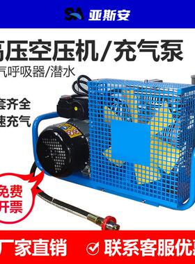 亚斯安 消防30MPA空气压缩机 高压打气泵船用气瓶压缩充气机100L