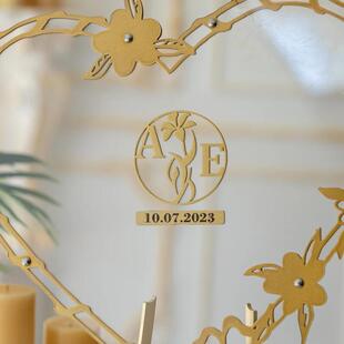 木制工艺品婚礼签名框为宾客留言簿-签到台结婚用品摆饰