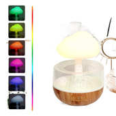 A新款 云雨加湿器家用小型迷你桌面雨声小夜灯氛围七彩渐变卧室L