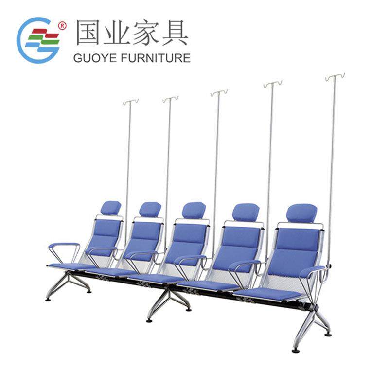 医院四人位金属扶手输液排椅候诊椅点滴吊针椅输液椅子等候沙发
