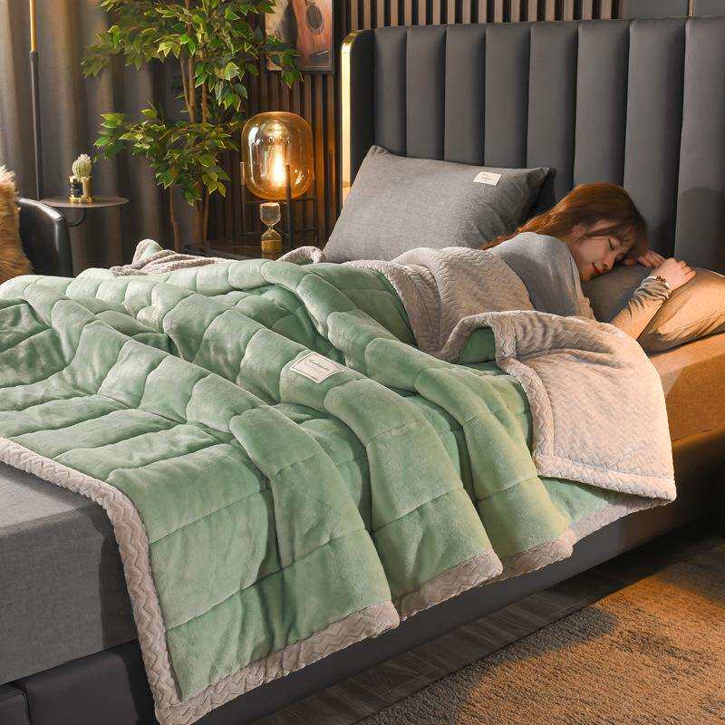 毛毯被子加厚冬季珊瑚法兰绒盖毯床上用品沙发午睡单人一毯多用