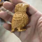 乍 饰雕刻实木鸟6b76子工尊春秋战国木雕弄 居家黄杨仿古摆件小装