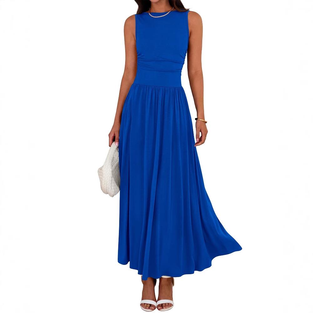 Summer Maxi Dresses For Women Sleeveless A Line Flowy Long图片