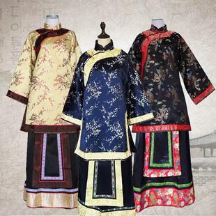 清朝民国夫人少奶奶姨太太古装女装秀禾服演出服装戏服伴娘媒婆服