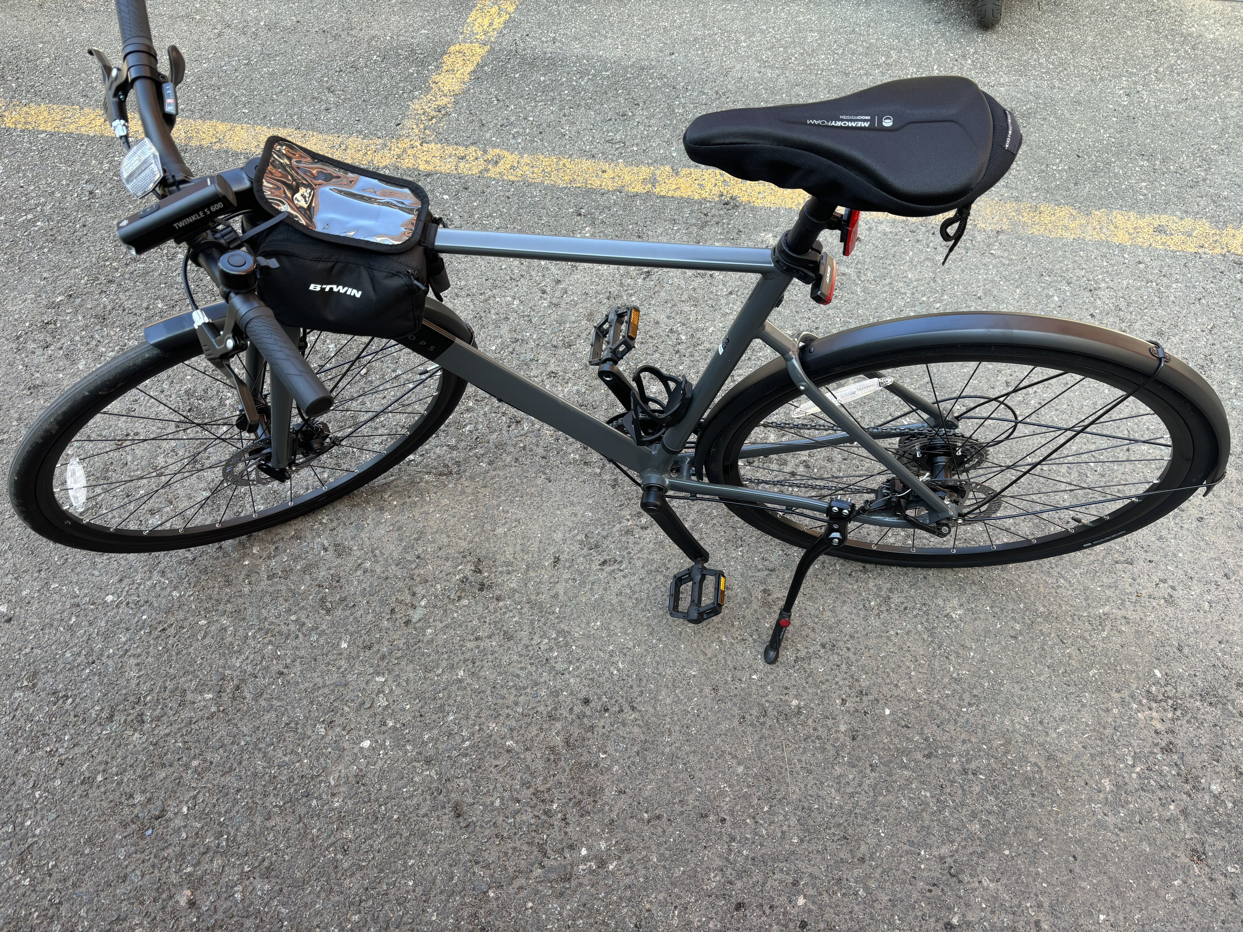 Городской велосипед Decathlon Speed 900 легкий шоссейный 8 скоростей дисковые тормоза photo review