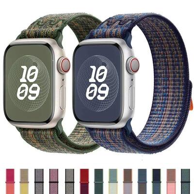 Nylon Loop For Apple Watch Strap 45mm 44mm 49mm 46mm 40mm 41