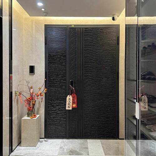 入户门别墅大门子母门农村自建房大门进户门中式现代防盗门铸铝门