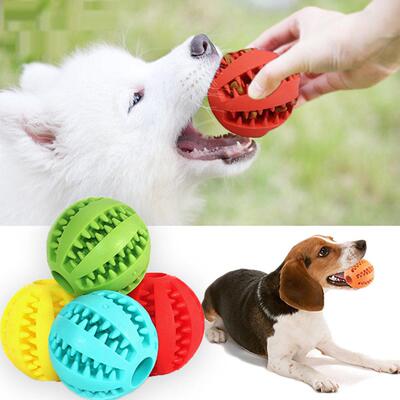 Pet Dog Toy Interactive Rubber Balls for Small Large Dogs Pu
