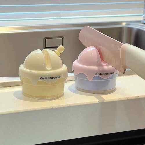 冰淇淋磨刀石家用菜刀厨师专用厨房多功能吸盘双面快速磨刀神器