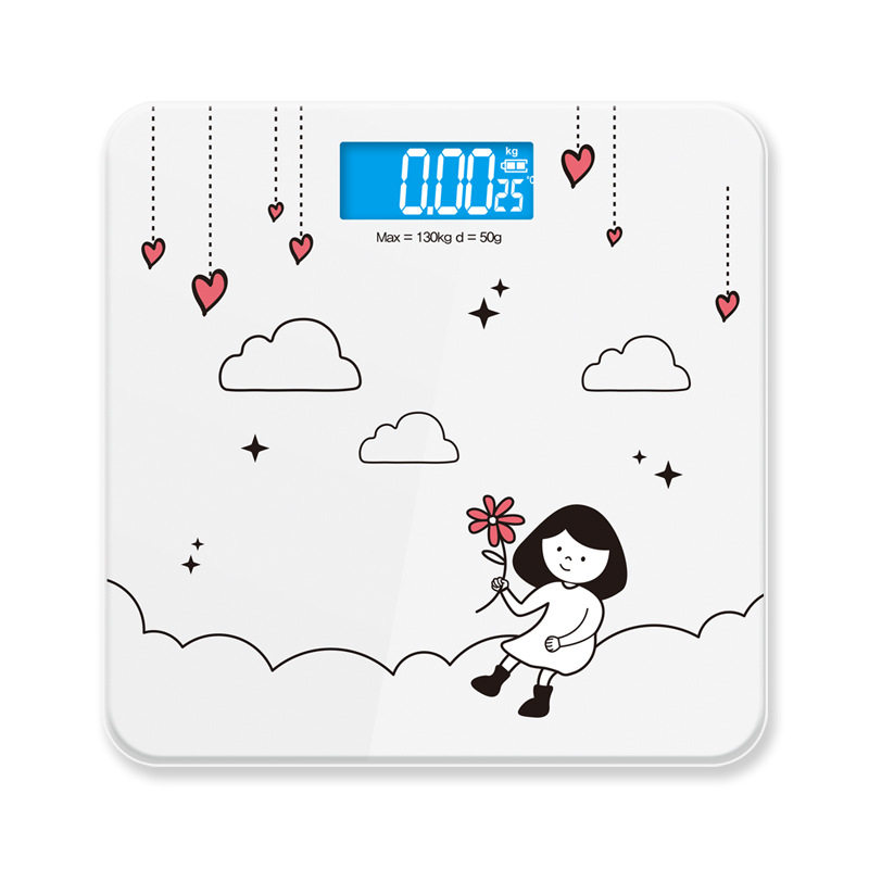 202新款电子秤家用体重秤可爱卡通款可充电精准人体称重宿舍女生