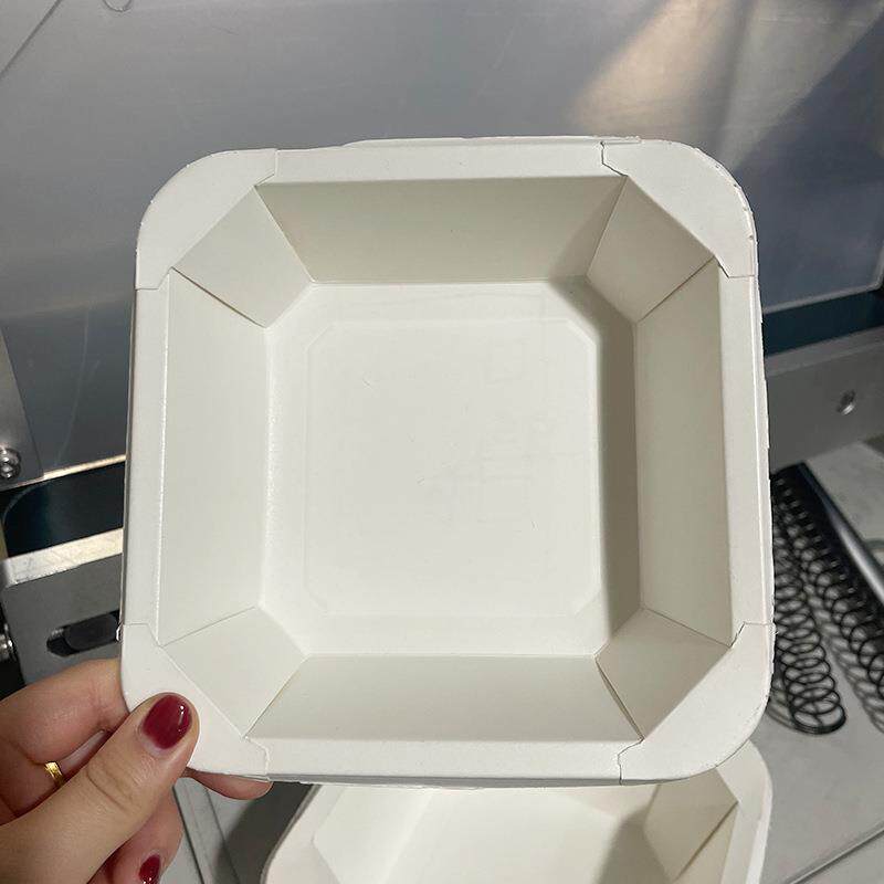 全自动外卖打包盒 大小号轻食水果沙拉盒 炸鸡拌面纸质盒成型机械