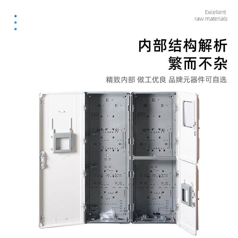 相一CT互感器式动力表箱PC+AS 三开门预电付费电表三相一表箱 光
