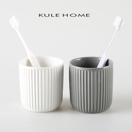 KULE HOME 轻奢洗漱口杯刷牙杯ins家用牙缸杯洗漱杯陶瓷牙刷杯子