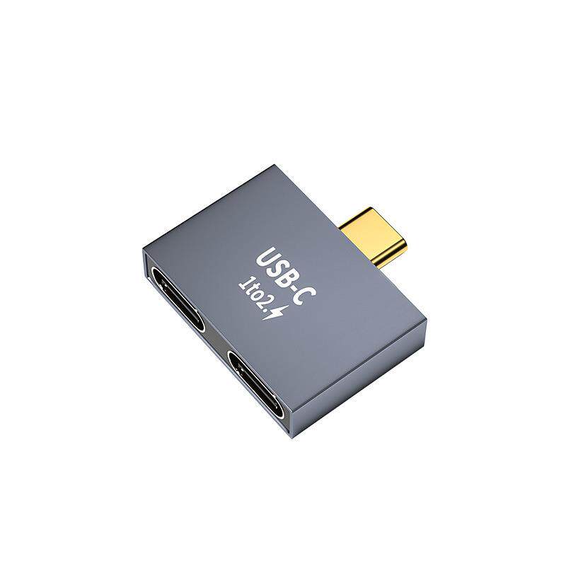跨境多功能type-c拓展坞公对母 type-c一分二转接头usb c分线器