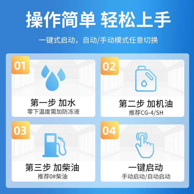 大型全电动三相发电机启动急用低自噪音20千瓦柴油发电机50kw康应