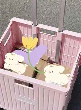 手带快递折物叠走购拿多功能DDP盖拉爬楼小推轻便拉买菜车超市小