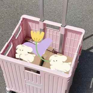 手带快递折物叠走购拿多功能DDP盖拉爬楼小推轻便拉买菜车超市小