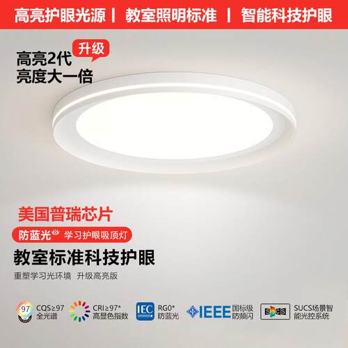 高端大气客厅吸顶灯led超亮简约现代极简长方形主灯中山灯具智能