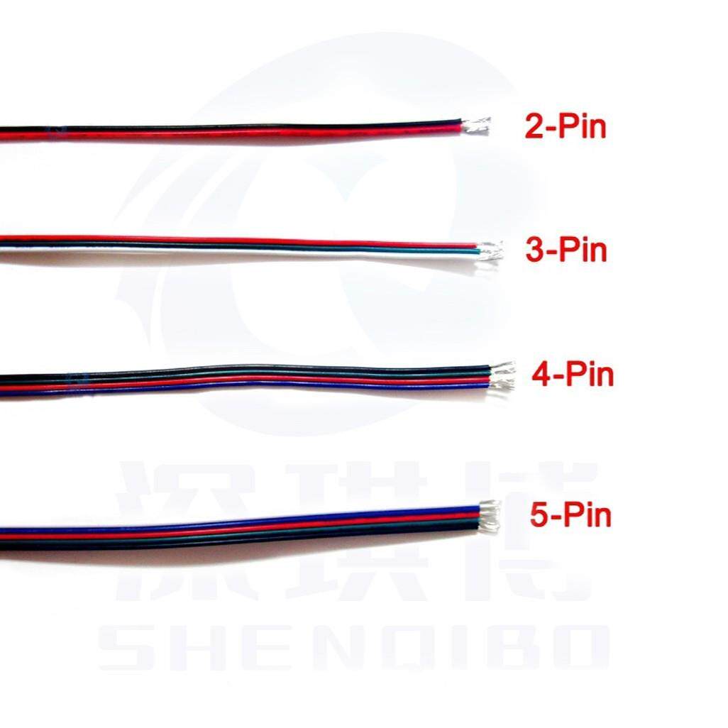 5P并线LED灯条白蓝并线2/3/4/5P RGBW灯带灯条扁线可灯条现货