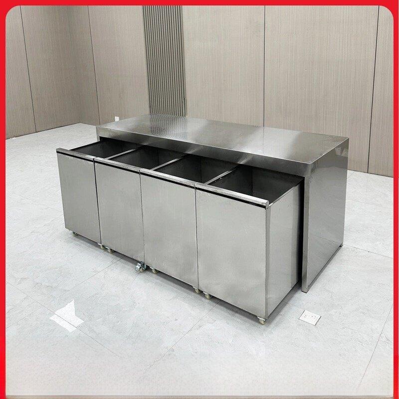 面包店面包店不锈钢面粉桶车集成桶工作台糕点店菜板商业操作台