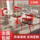 旧铁工圆桌桶椅业风桌椅坊组合餐奶茶甜品店咖啡厅酒吧商用艺铁休