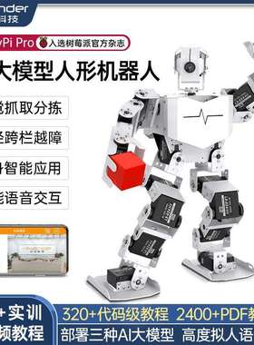 树莓派5/4B人形机器人 Python编程TonyPi Pro 追踪抓取AI视觉识别