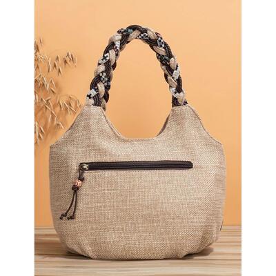 Floral embroidered handbags, woven bags, retro ethnic hobo b